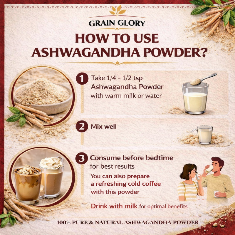 Ashwagandha Coffee Flavour Wellness Powder | Natural Stress Relief & Daily Energy