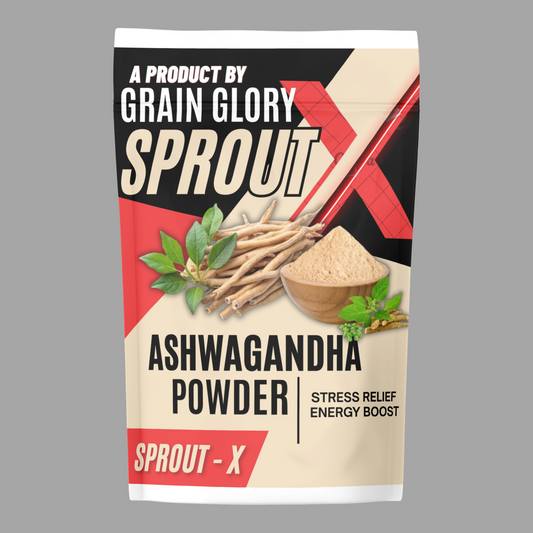 ASHWAGANDHA || GRAIN GLORY SPROUT - X || STREES RELIEF & BOOST ENERGY